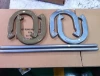 factory direct selling iron Horseshoe game casting horseshoe set sliver gold color