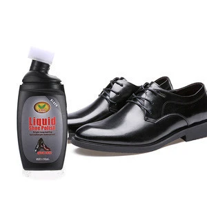 Factory direct supplier liquid shoe polish custom manufacturer sponge brush  75ml
