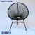 Import Factory Directly Armchair Indoor Outdoor Furniture White PE Rattan Metal Garden Chair from China