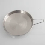 Factory directly sell hot sell stainless steel 304 food grade barbecue round tray with handle for outdoor BBQ camping