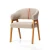 Import Factory Directly Supply Nordic Contemporary Style Solid Wooden Leather Dining Chair from China