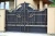 Import Factory Made New italian sty wrought iron gate new design backyar iron gate from China