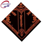 Factory OEM cotton square bandana screen printed bandana