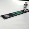 Factory price 3D embossing logo soft  drinking rubber jagermeister bar mat