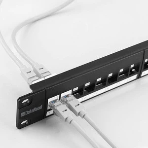 Factory Sales Classic Black Steel Rugged 24ports patch panel Network distribution frame with modules