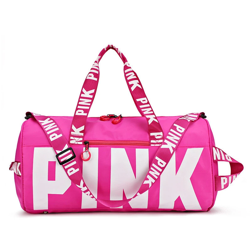 Factory Selling High Quality Round Pink Economy Tote Sport Luggage Travelling Bags