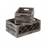 Factory selling square wooden wine storage crates wooden shipping crates