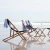 Import Factory selling wood and fabric comfortable wooden beach chair from China