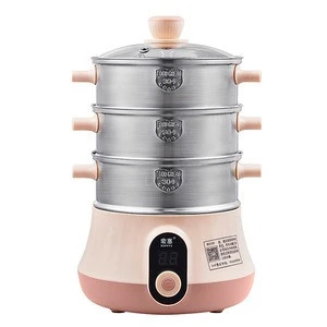 Factory supply custom wholesale 18cm three layers stainless steel electric food steamer
