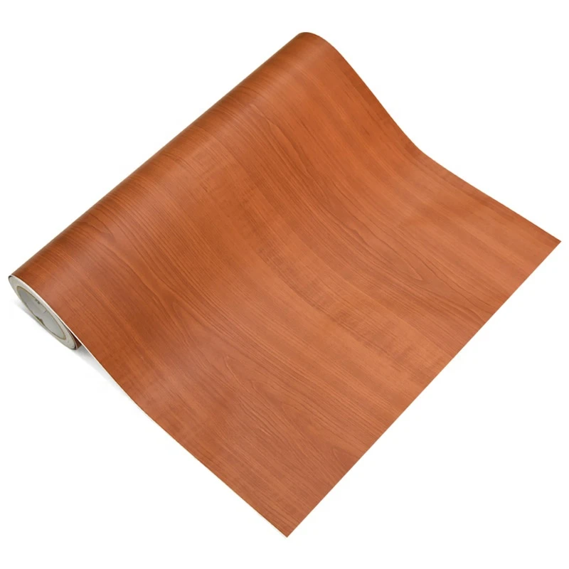 Factory supply customized pvc self adhesive film with wood grain embossed
