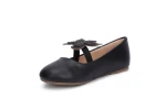 Factory wholesale fashion soft-soled casual children princess shoes bowtie single shoes flat dress party girl sandals