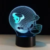 Fantasy football gift lamp Super Bowl NFL American Rugby Football Helmet LED Lamp 3D night light