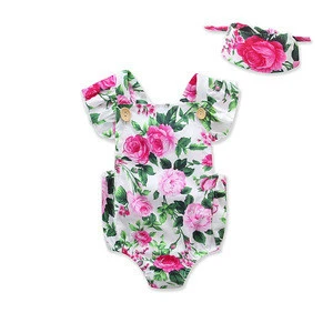 Fashion Baby Girls Cute Romper Bodysuit Clothes 2018 Wholesale