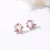 Import fashion design earrings flowers rhinestone earrings color earrings Pearl Rhinestone Jewelry Girl Birthday Gift from China