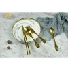 Fashion design high quality titanium gold lightweight dinnerware set