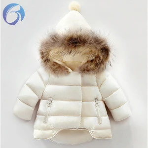 Fashion Down Jacket  Baby Girls Hooded Winter Down Jacket For Kids