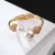 Import Fashion Jewelry Gold color Cuff Natural Freshwater Pearl Bangle Bracelet from China
