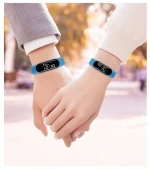 Fashion Men Led Digital Watch colorful silicone bracelet led  Wristwatch Men Children Kid Watches Outdoor Bracelet Watches Clock