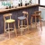 Import Fashion style wooden counter height bar stools with back and footrest from China