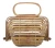 Import Fashion Womenpopular lady top handle 100% raw bamboo material bag handmade handbag tote beach bag from China