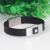 Import Fashionable Making Stainless Steel Accessories Black Leather Bracelet with Inraying Natural Stone from China