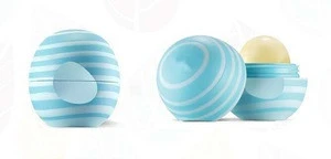 Fashionable Manufacturers Private Label Customized Logo Moisturizing Round Ball Lip Balm Vanilla Mint Flavor Protect Lips