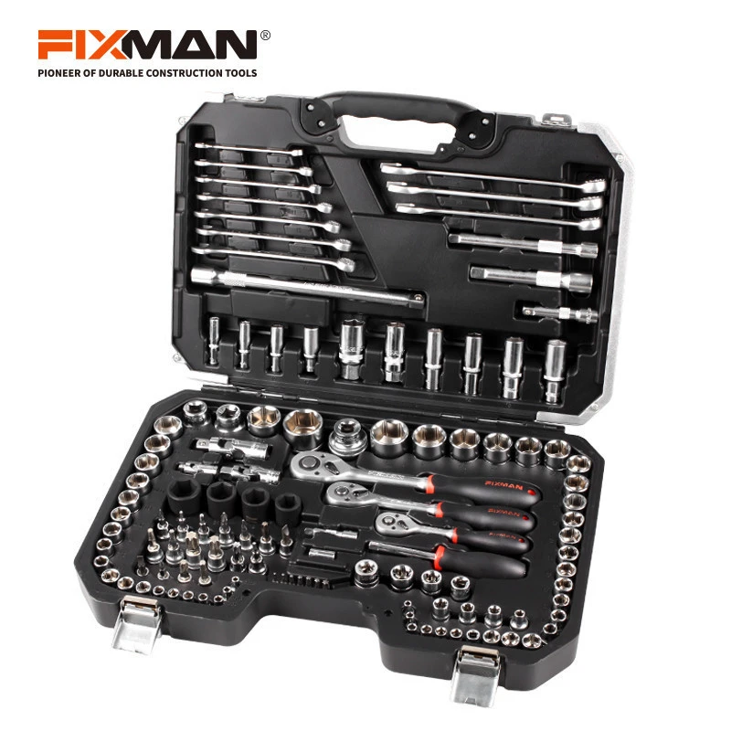 FIXMAN tool kit set hand tool set 120pcs 1/2&quot;&amp; 1/4&quot;&amp;3/8&quot; Dr.socket tool set B5120M