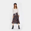 flamenco winter korean latest vintage design wrap ruffle table high waisted floral lady maxi long skirt
