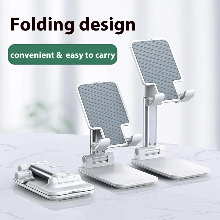 Flexible plastic antislip mobile phone holder foldable desktop tablet cell phone support multi angle office telephone stand