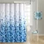 Import Floral Fabric Shower Curtain with Plastic Hooks Waterproof Blue 59&#x27;&#x27;x 72&#x27;&#x27; from China