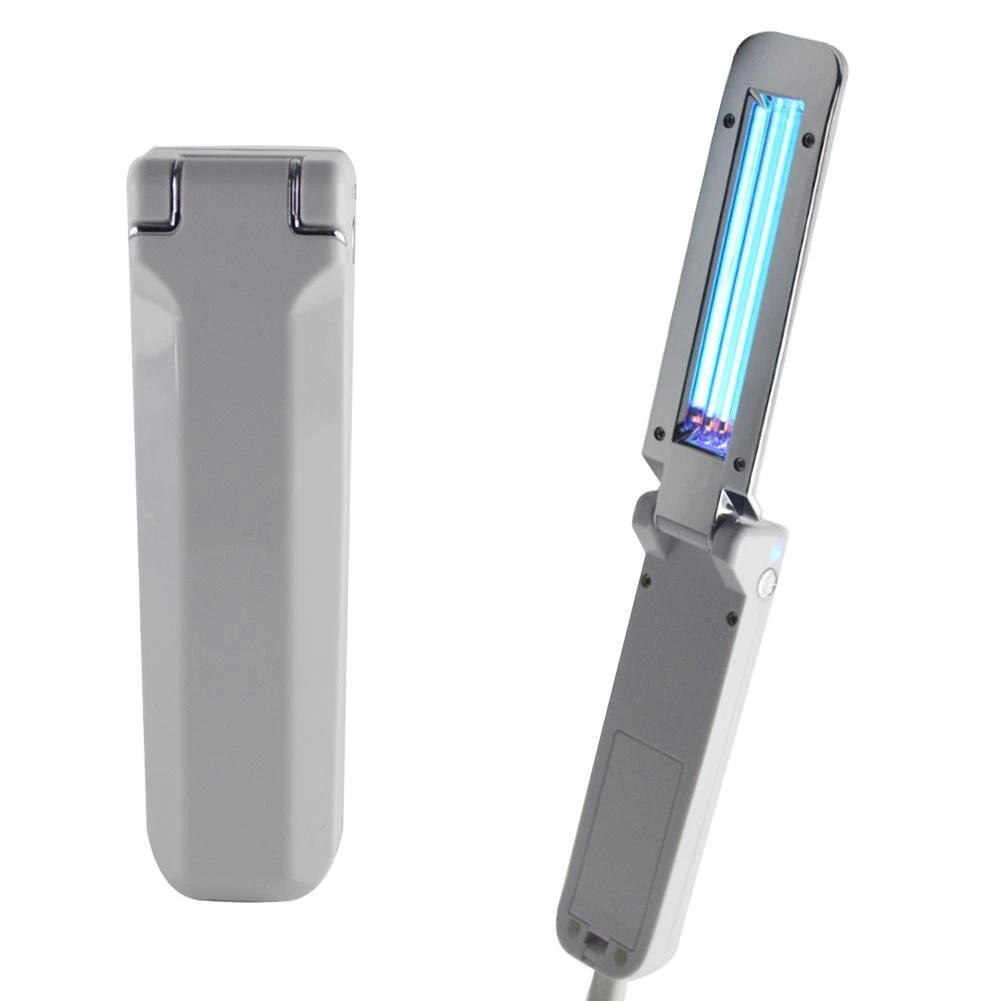Foldable Handheld Rechargeable Mini Travel Disinfection UVC Light Portable Sterilizer Light Led UV Sanitizer Wand