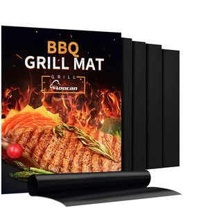 Food grade 100% non-stick PFOA free heat resistant reusable BBQ grill mat