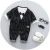 Import Formal little kids sets 3pcs business suit  with tie children clothing from China