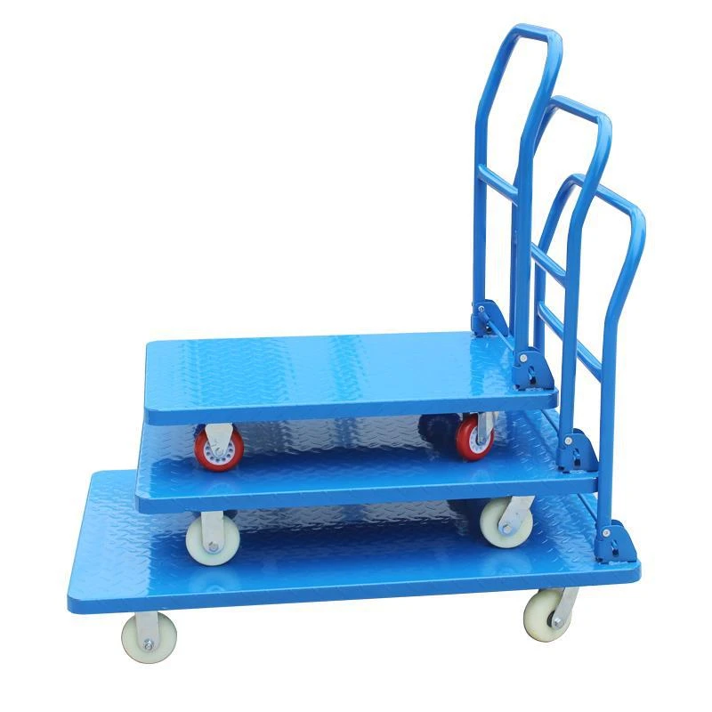 Four Wheels Steel Foldable Hand Truck/Cart Platform Trolley