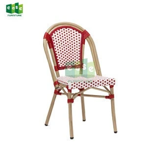 French bistro plastic rattan chairs for restaurant cane outdoor (E6017)