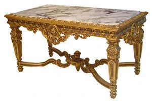 French Classic Hand Craved Center Table - Antique Reproduction Furniture