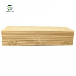 Funeral Supplies Customized Rectangular Simple Natural Wicker Willow Solid Wood Pine Casket Coffin