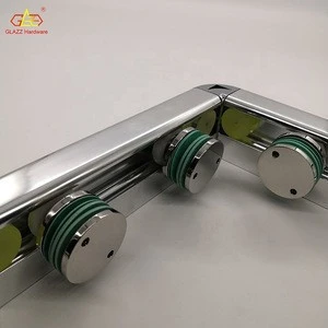 Gaoyao Jinli double roller sliding frameless glass shower doors hardware
