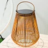 Garden Solar Lights for Decor Camping Synthetic Rattan Hanging Lamp Lantern