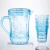 Import Geometrical Shape Large Size Transparent Plastic Cold Drinks Serving Pitcher with Cup Set from China