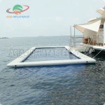 Giant Jellyfish Protection Floating Inflatable Sea Pool With Net For Yacht