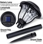 GIGALUMI Solar Pathway Lights, Wireless LED Solar Garden Lights, IP44 Waterproof Solar Path Lights for Outdoor Patio, Yard, Walk