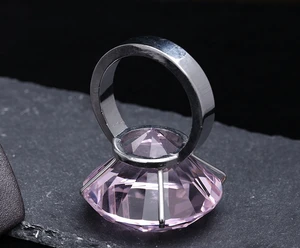 Glass crystal diamond wedding napkin ring MH-00176B