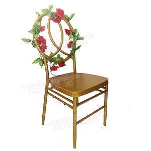 Gold Tiffany Chiavari Chair Phoenix Chair With Artificial Flower Used for Event Wedding Banquet Rental Party