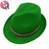 Green Color Summer Mens Fedora Hat