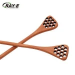 Guangzhou Wholesale Long Handle Mini Bee Wood Honey Spoon Wooden Japanese Korean Style Wood Honey Spoon