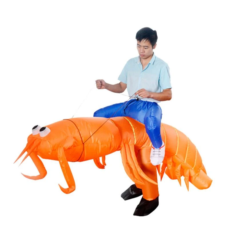 Halloween stage performance inflatable costume Christmas activity cartoon novelty seafood Pippi shrimp costume