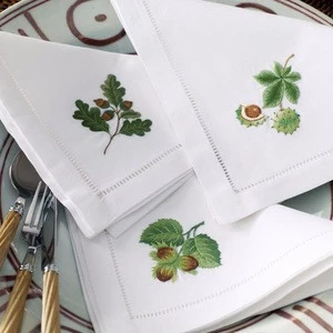 hand embroidery napkin ,table napkin ,coton napkin,cocktail napkin