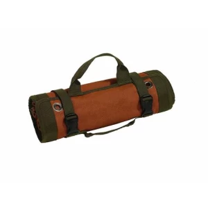 Hanging Tool Storage Organizer Electricians Gear Bag Waterproof Waxed Canvas Rolling Tool Bags with Buckles