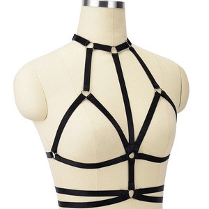 Trendy Women's Strappy Harness Elastic Bandage Cage Bra Hollow Lingerie